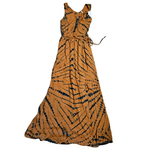 YFB Young Fabulous Broken V-neck Ruched Bodice Maxi Dress - Picture 1 of 6